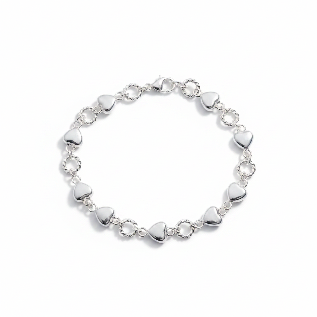Heart Bracelet - White BG
