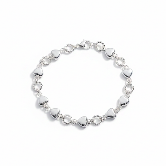 Heart Bracelet - White BG