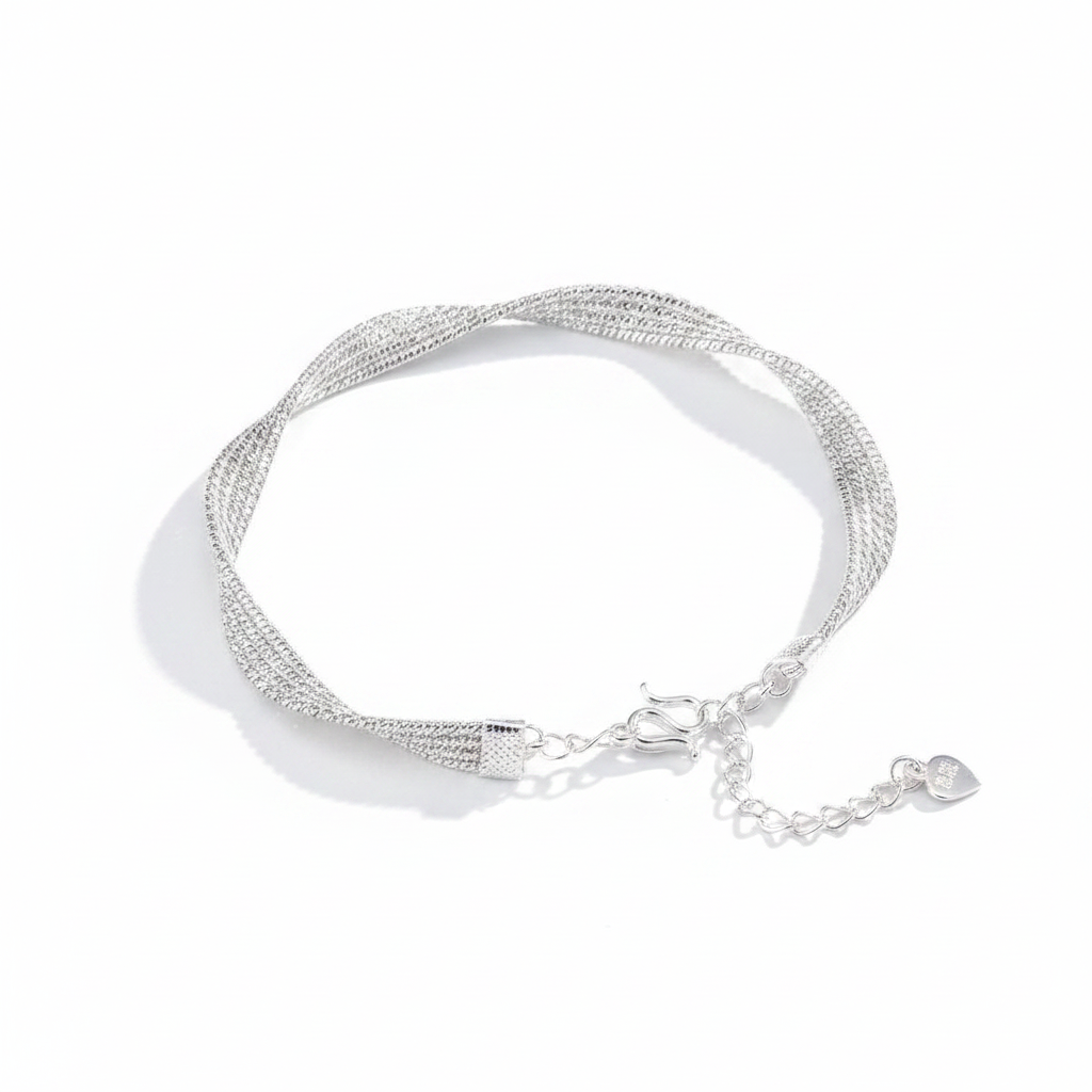 Multi-strand Bangle - White BG