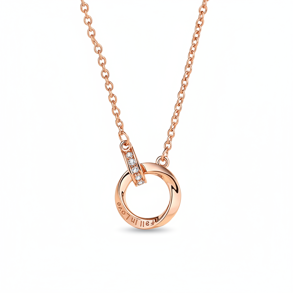 Rose Gold White CZ Flat