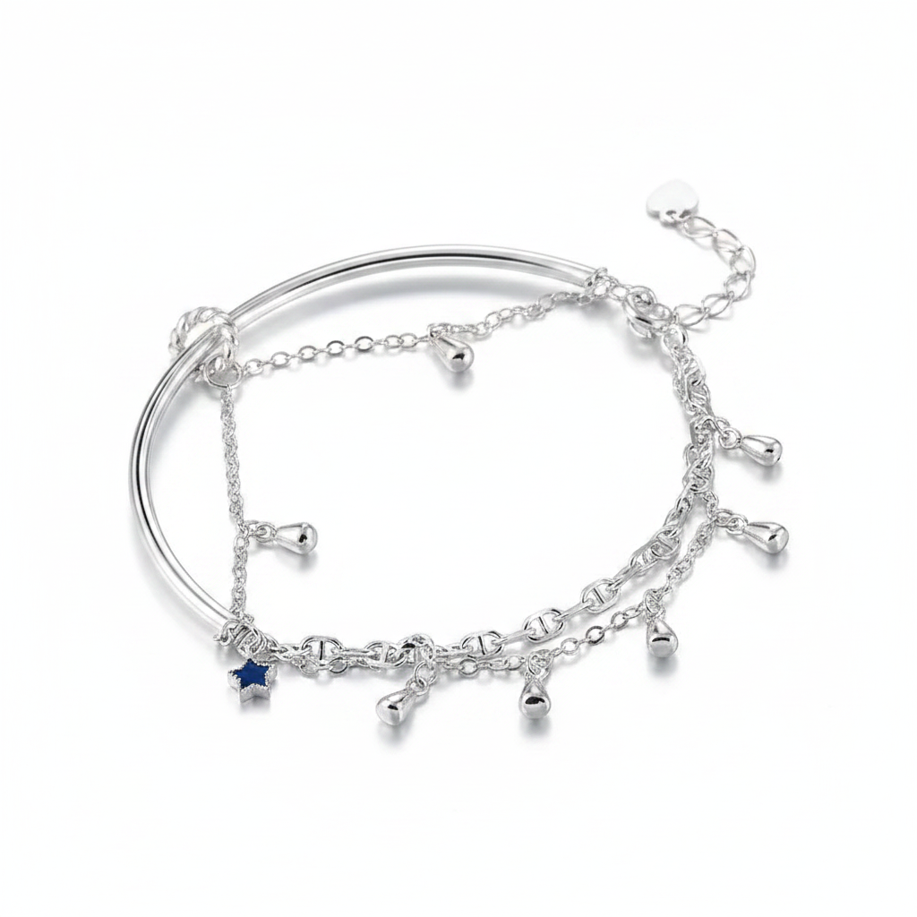Star Bangle Set - White BG