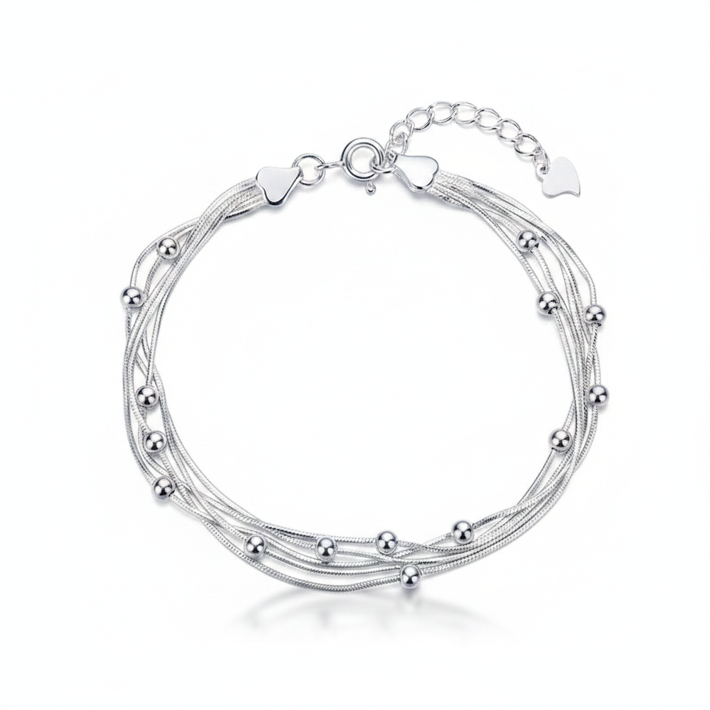 Star Bead Bracelet - White BG