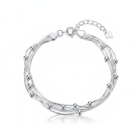 Star Bead Bracelet - White BG